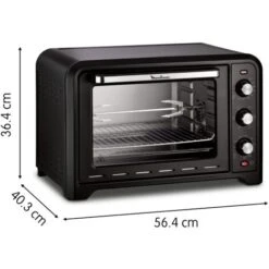 Moulinex OX4858 Optimo Forno Elettrico Ventilato 39 Litri, Potenza 2000 W, Max 240°C, Forno Per Pizza, Carne, Pesce, Dolci, Fornetto Elettrico Con Girarrosto, 7 Modalità Di Cottura, Timer, 4 Accessori -Elettrodomestici Negozio 95802176 5