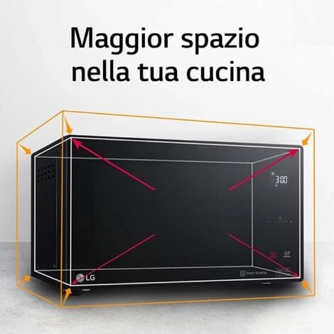 LG MJ3965BPS Forno Microonde Smart Inverter Combinato E Ventilato Con Doppio Grill, 39 Litri, 1350 W, Programmi Automatici, 5 Livelli Di Potenza, Piatto Microonde Crispy Incluso - Nero Fumè 5 LG MJ3965BPS Forno Microonde Smart Inverter Combinato E Ventilato Con Doppio Grill, 39 Litri, 1350 W, Programmi Automatici, 5 Livelli Di Potenza, Piatto Microonde Crispy Incluso - Nero Fumè - immagine 3