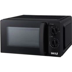 Forno Fornetto Microonde Elettrico 20Lt 700W 6 Livelli Di Potenza Timer Nero