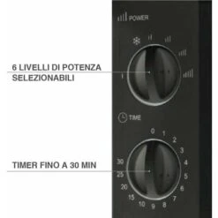 Forno Fornetto Microonde Elettrico 20Lt 700W 6 Livelli Di Potenza Timer Nero 9 Forno Fornetto Microonde Elettrico 20Lt 700W 6 Livelli Di Potenza Timer Nero -Elettrodomestici Negozio 97144801 3