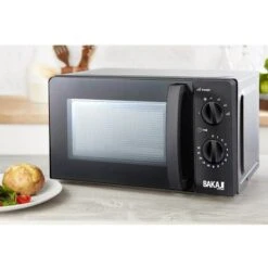 Forno Fornetto Microonde Elettrico 20Lt 700W 6 Livelli Di Potenza Timer Nero 10 Forno Fornetto Microonde Elettrico 20Lt 700W 6 Livelli Di Potenza Timer Nero -Elettrodomestici Negozio 97144801 4