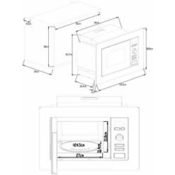 Forno Microonde CONTINENTAL EDISON MO20IXEG - 20 Litri - Grill - Incasso -Elettrodomestici Negozio 99458177 4